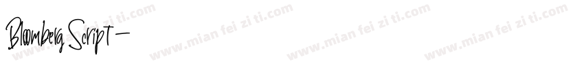 Bloomberg Script字体转换